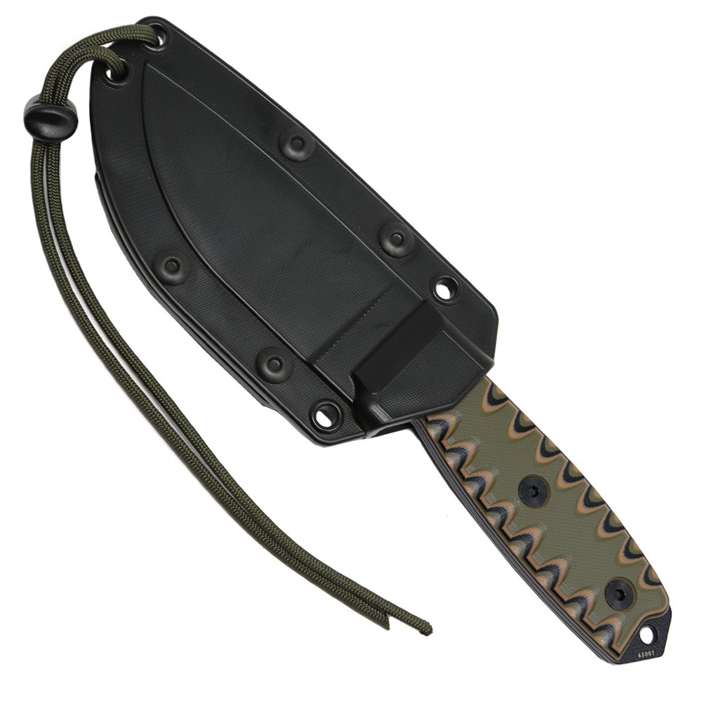 ESEE 3P Survival Fixed Blade Knife, OEM Sawtooth Handle Design, Black Sheath - Image 4