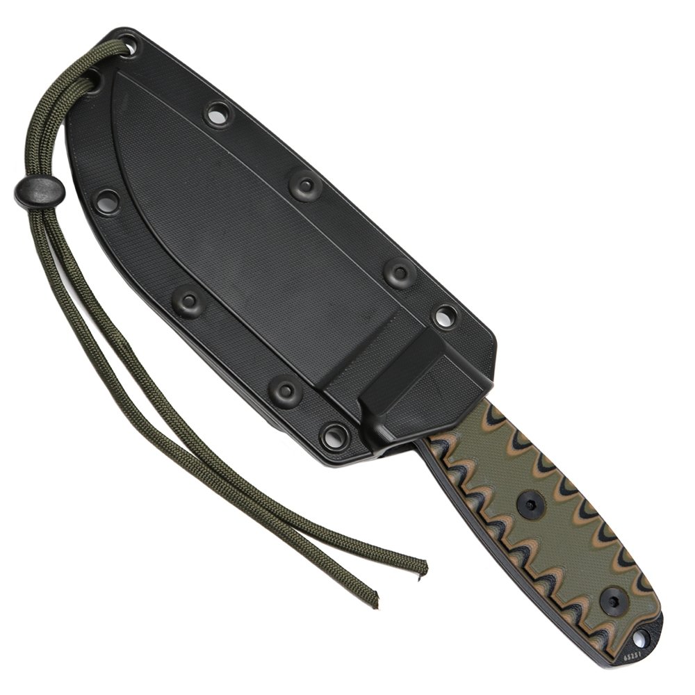 ESEE 4P Survival Fixed Blade Knife, OEM Sawtooth Handle Design, Black Sheath - Image 3